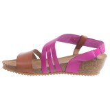 Wanda Panda Asymmetric Strap Sandals - Leather, Low Wedge Heel (For Women)