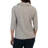 Textured Cowl Neck Knit Shirt - Long Sleeve (For Women)