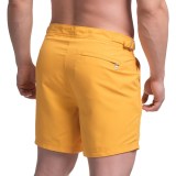 JACHS NY Solid Hampton Swim Trunks - Built-In Mesh Briefs (For Men)