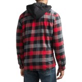 Visitor Hooded Flannel Shirt Jacket - Sherpa Lined (For Men)