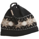 Jacob Ash EcoRaggs® Diamond Snowflake Beanie Hat - Wool, Recycled Materials (For Men and Women)
