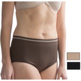 Ellen Tracy Seamless Tipped Panties - High-Cut Briefs, 3-Pack (For Women)