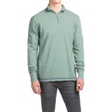 Ecoths Black Rock Shirt - Organic Cotton, Zip Neck, Long Sleeve (For Men)