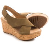 Clarks Caslynn Shae Wedge Sandals - Nubuck (For Women)