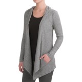 Harmony and Balance Waffle-Knit Fly Away Cardigan Shirt - Hooded, Long Sleeve (For Women)