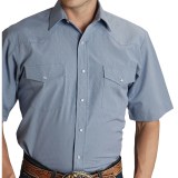 Roper Classic Tone-on-Tone Shirt - Snap Front, Short Sleeve (For Men and Big Men)