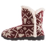 Muk Luks Faux-Fur Trim Boot Slippers (For Women)