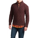 Peregrine by J. G. Glover Diamond Zip Neck Sweater - Peruvian Merino Wool (For Men)