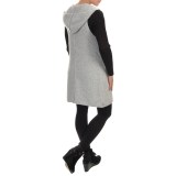 Tahari Wool Blend Open Front Cardigan Sweater - Hood, Sleeveless (For Women)