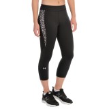 Under Armour HeatGear® Armour Print-Inset Crop Capris (For Women)