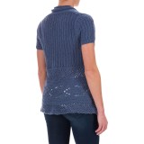 Woolrich Cable Hollow Cardigan Sweater - Cotton (For Women)