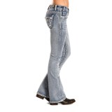 Rock & Roll Cowgirl Bling Stitch Jeans - Low Rise, Bootcut (For Women)