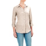 Jones New York Cross-Dye Linen Shirt - Roll-Up Long Sleeve (For Women)