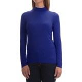 Cable & Gauge Stretch Modal Turtleneck - Long Sleeve (For Women)