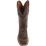 Lucchese Brady Smooth Ostrich Cowboy Boots - Square Toe (For Men)