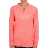 dylan Split Neck and Navajo Lace Shirt - Long Sleeve (For Women)