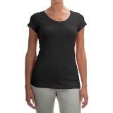 Cynthia Rowley Pima Cotton Ribbed Shirt - Short Sleeve (For Women)