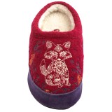 Acorn Forest Mule Slippers - Boiled Wool, Berber Fleece Lined (For Women)