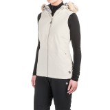 MOUNTAIN HARDWEAR POTRERO™ INSULATED FULL ZIP VEST W/FAUX FUR HOOD (For Women)