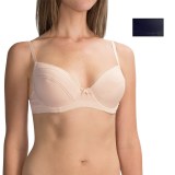 Laura Ashley Microfiber Lace Trim Demi Bra - 2-Pack, Underwire, Molded Cups (For Women)