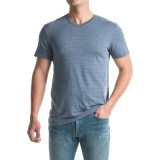 Shadow Stripe Knit T-Shirt - V-Neck, Short Sleeve (For Men)