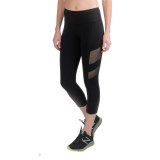 90 Degree by Reflex High-Waist Active Mesh Running Capris (For Women)