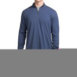 Ecoths Black Rock Shirt - Organic Cotton, Zip Neck, Long Sleeve (For Men)