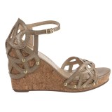 Adrienne Vittadini Chavi Lace Wedge Sandals - Leather (For Women)