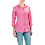Jones New York Cross-Dye Linen Shirt - Roll-Up Long Sleeve (For Women)