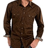 Rough Stock by Panhandle Del Moro Vintage Print Western Shirt - Snap Front, Long Sleeve (For Men)