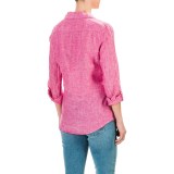 Jones New York Cross-Dye Linen Shirt - Roll-Up Long Sleeve (For Women)