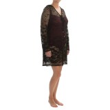 Dotti Beach Plus Rivera Paisley Swimsuit Cover-Up Tunic - Long Sleeve (For Women and Plus Size Women)