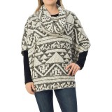 dylan Arrowhead Sweater Poncho - Cowl Neck (For Women)