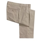 Pleated Dress Pants - Stretch Cotton (For Men)