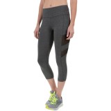 90 Degree by Reflex High-Waist Active Mesh Running Capris (For Women)