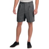 Charleston Khaki by Berle Pleated Herringbone Shorts (For Men)