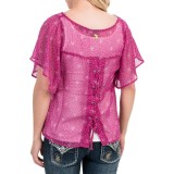 Southern Thread Chiffon Shirt - Short Sleeve (For Women)