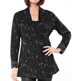 DAMASK Splatter Cardigan Sweater - Merino Wool-Cotton (For Women)
