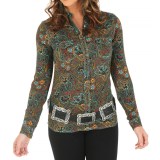 Wrangler One-Point-Yoke Printed Western Shirt - Snap Front, Long Sleeve (For Women)