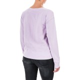 allen allen French Terry Burnout Wash Crop Top - Long Sleeve (For Women)