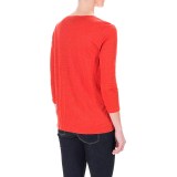 Pendleton Solid Linen Knit Shirt - V-Neck, 3/4 Sleeve (For Women)