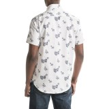 Report Collection Reverse Floral Print Sport Shirt - Short Sleeve (For Men)