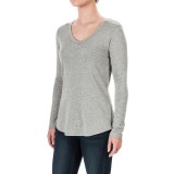 Cynthia Rowley V-Neck Shirt - Pima Cotton-Modal, Long Sleeve (For Women)
