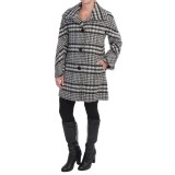 Ellen Tracy Wool Plaid A-Line Coat (For Women)