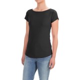 Workshop Republic Clothing Bateau Neck Shirt - Cotton-Modal, Short Sleeve (For Women)
