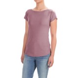 Workshop Republic Clothing Bateau Neck Shirt - Cotton-Modal, Short Sleeve (For Women)
