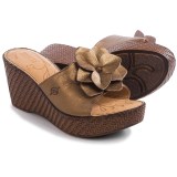 Born Jankel Wedge Sandals - Leather (For Women)