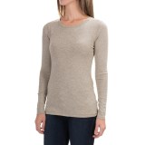 Cynthia Rowley Ribbed Scoop Neck Shirt - Pima Cotton-Modal, Long Sleeve (For Women)