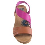 Wanda Panda Asymmetric Strap Sandals - Leather, Low Wedge Heel (For Women)