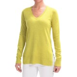 Lilla P Side Slit Tunic Sweater - Cotton-Modal (For Women)